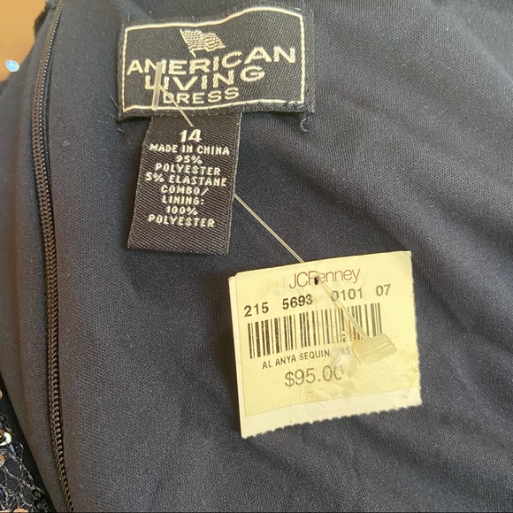 NWT American Living navy elegant knee midi dress plus - Picture 8 of 9